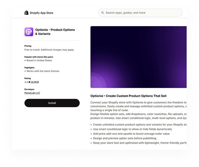 Install & activate the App.