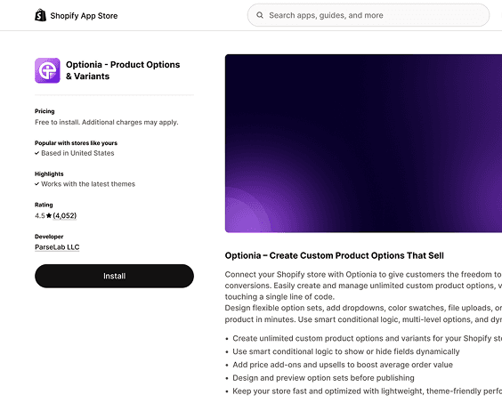 Install & activate the App.
