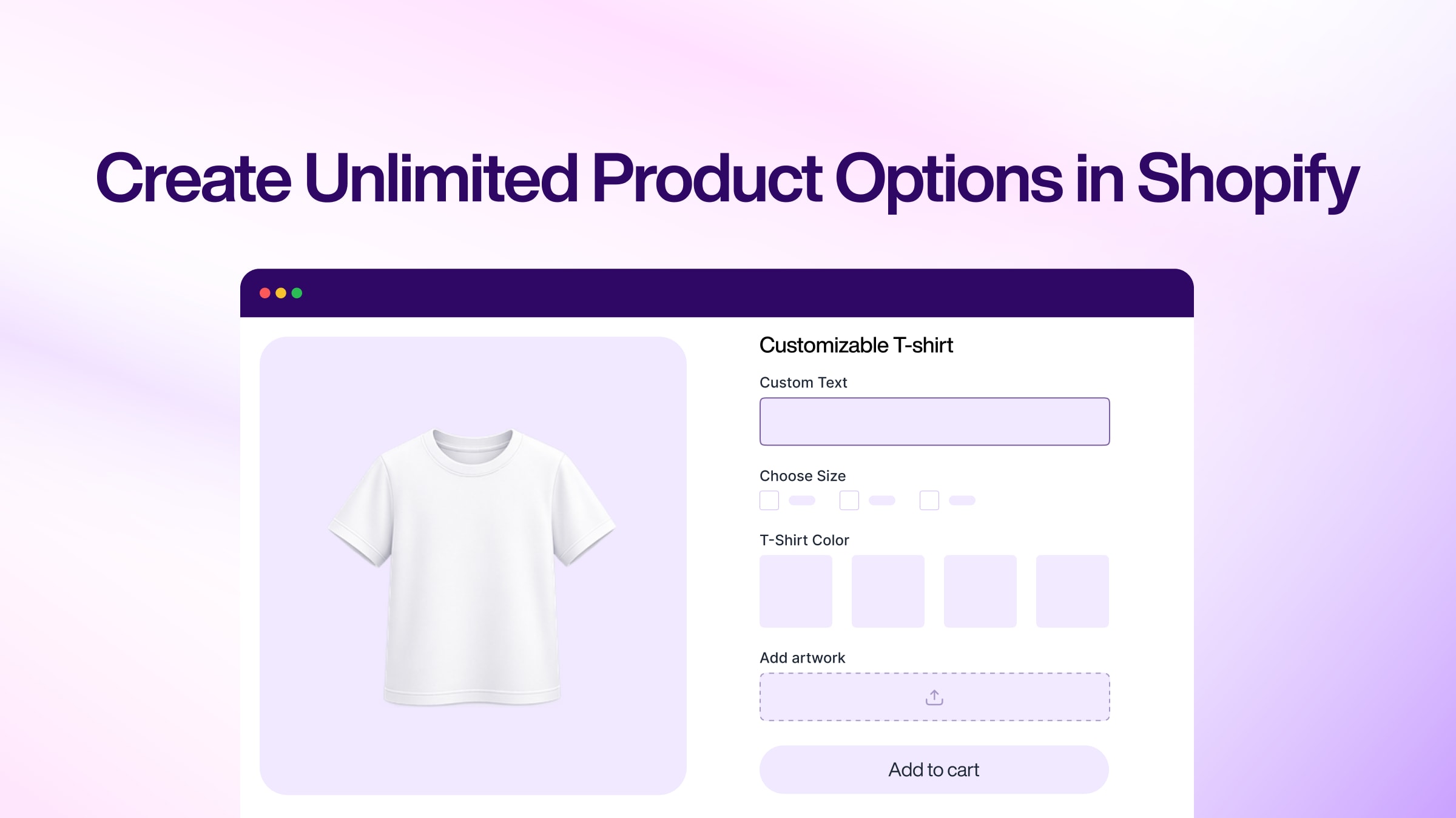 create unlimited product options in shopify